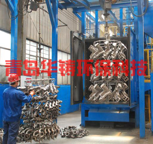 吊鉤式拋丸機(jī)清理工件現(xiàn)場效果圖 吊鉤式拋丸機(jī)清理工件現(xiàn)場效果圖