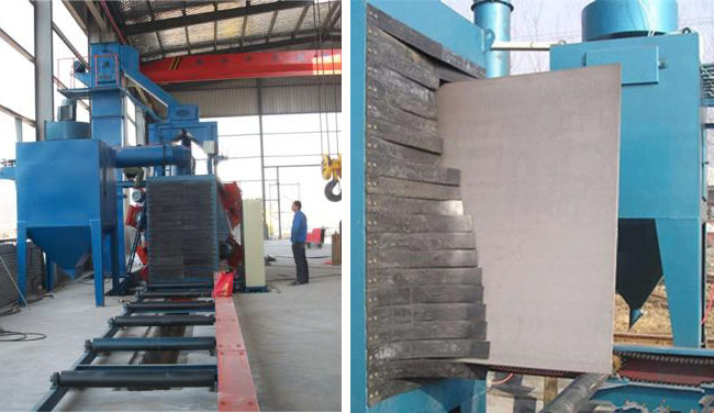 立式拋丸機，H型鋼拋丸機，立式除銹設備